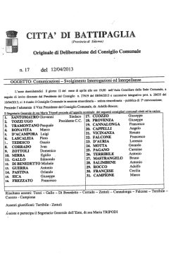 DELIBERA n. 017 del 12/04/2013 - Comunicazioni