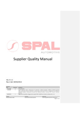 Supplier Quality Manual