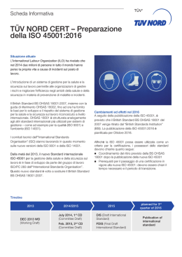 T&Uuml;V NORD CERT &ndash; Preparazione della ISO 45001