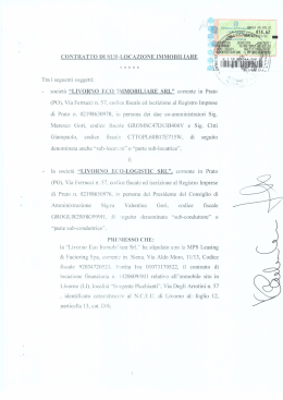 contratto di sub-locazione immobiliare