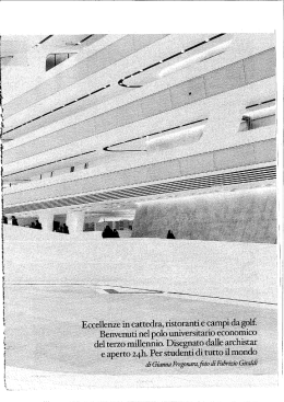 Il polo universitario economico del III millennio