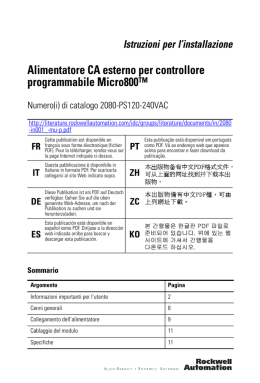 Alimentatore CA esterno per controllore programmabile Micro800™