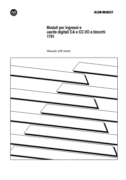 Moduli per ingressi e uscite digitali CA e CC I/O a blocchi 1791