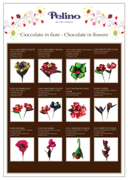 Cioccolato in fiore - Chocolate in flowers