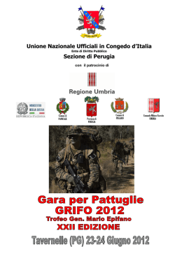 VOLANTINO GARA PATTUGLIE GRIFO 2012