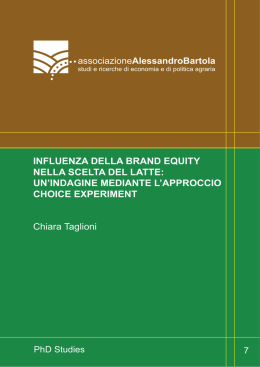 INFLUENZA DELLA BRAND EQUITY NELLA SCELTA DEL LATTE