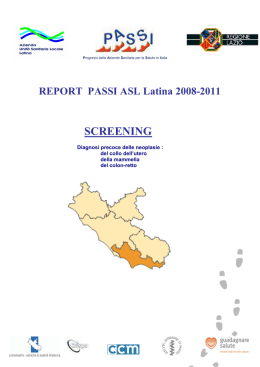 REPORT screening PASSI ASL Latina 2008-2011