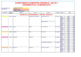 ELENCO MEDICI DI MEDICINA GENERALE