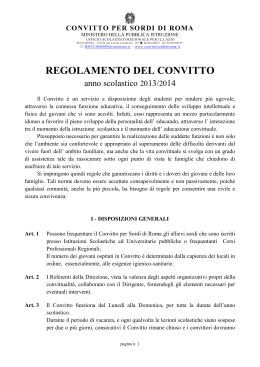 REGOLAMENTO DEL CONVITTO - Convitto per sordi Roma