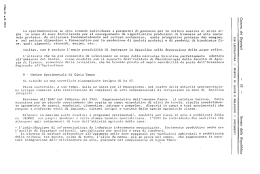 La sperimentazione in atto intende individuare i parametri di