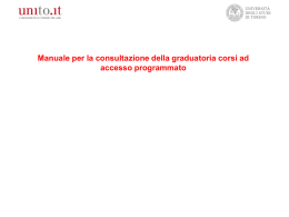 Manuale di istruzioni per la consultazione della graduatoria dei corsi