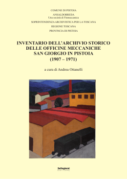 Inventario dell`Archivio Storico delle Officine Meccaniche San Giorgio