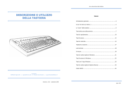 Uso e descrizione della tastiera