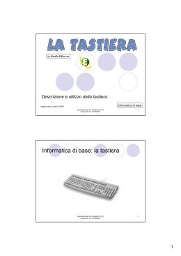 Informatica di base- Tastiera