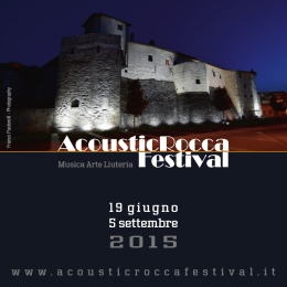 Brochure - Acoustic Rocca Festival