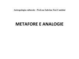 METAFORE E ANALOGIE - Filosofia, Pedagogia e Psicologia