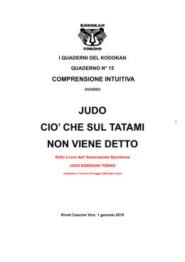 JUDO CIO` CHE SUL TATAMI NON VIENE DETTO