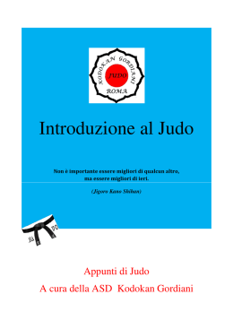 Il libricino del judo - ASD KODOKAN GORDIANI