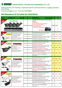 Enxun-HD IP Pricelist20130909