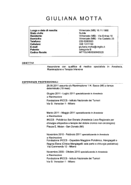 GIULIANA MOTTA - Ospedale Luigi Sacco