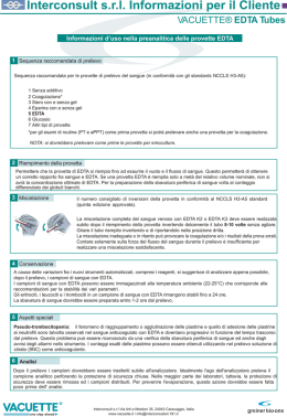 Documentazione provette EDTA