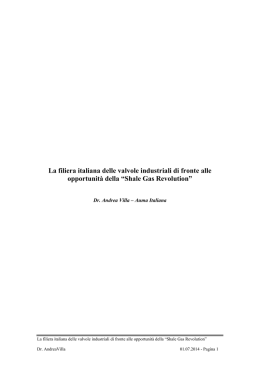 La filiera italiana delle valvole industriali di fronte alle