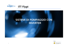 SISTEMI DI POMPAGGIO CON INVERTER
