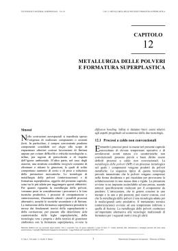 capitolo 12 metallurgia delle polveri e formatura superplastica