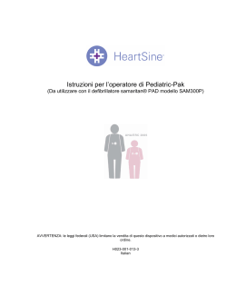 H023-001-013-3 Pediatric-Pak User Instructions Italian