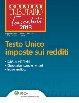 TUIR 917/1986 AGG 02/2013 - C&I ELABORAZIONE DATI DI