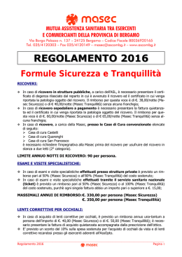 Regolamento Masec anno 2016