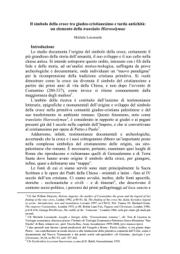 Il simbolo della croce tra giudeo-cristianesimo e tarda antichit&agrave;: un
