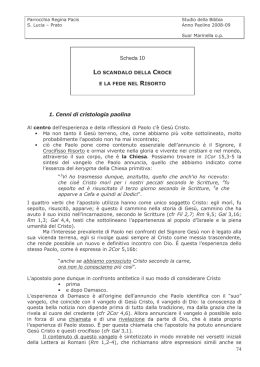 san Paolo - 10 scheda Lo scandalo della croce e la fede nel