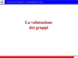 18 La valutazione dei gruppi - Università degli Studi di Verona