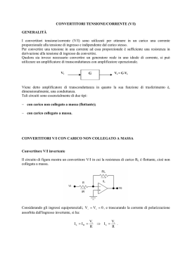 CONVERTITORI TENSIONE/CORRENTE (V/I) GENERALIT&Agrave; I
