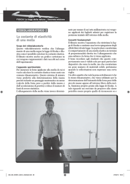 La costante di elasticit&agrave; di una molla - Campus