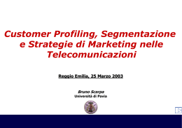 Customer Profiling, Segmentazione e Strategie di Marketing nelle