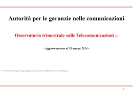 Osservatorio trimestrale sulle Telecomunicazioni