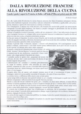 dalla rivoluzione francese alla rivoluzione della cucina
