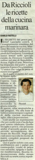 Da Riccioli le ricette della cucina marinara.