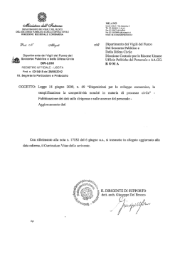 Del Brocco Giuseppe - Corpo Nazionale dei Vigili del Fuoco