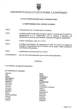 Decreto approvazione atti