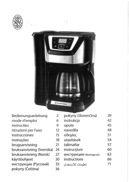 Page 1 Bedienungsanleitung rnode d`ernpioi instructies istruzioni