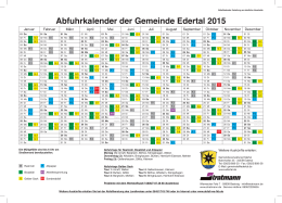 Abfuhrkalender der Gemeinde Edertal 2015