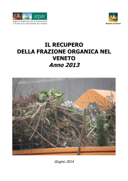 Il Recupero della Frazione Organica nel Veneto - anno 2013