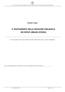 il trattamento della frazione organica dei rifiuti urbani (forsu)