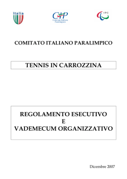 Tennis - Regolamento esecutivo