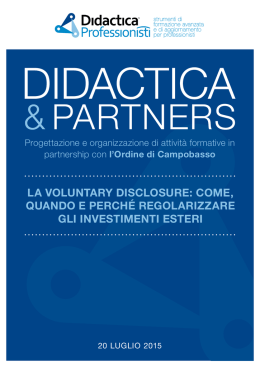la voluntary disclosure come quando e perch&Eacute;