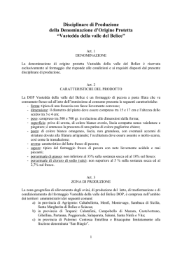 Vastedda della valle del Bel&igrave;ce - Ministero delle Politiche Agricole e