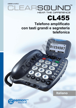Telefono amplificato con tasti grandi e segreteria telefonica